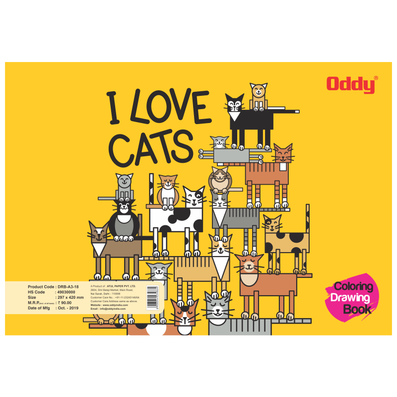 Oddy Drawing Sketch Book A3 Size 36 Pages