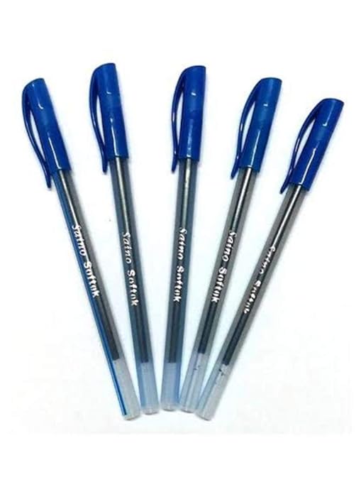 Saino Softek Use & Throw Ball Pen Blue Colour (Pack Of 20)