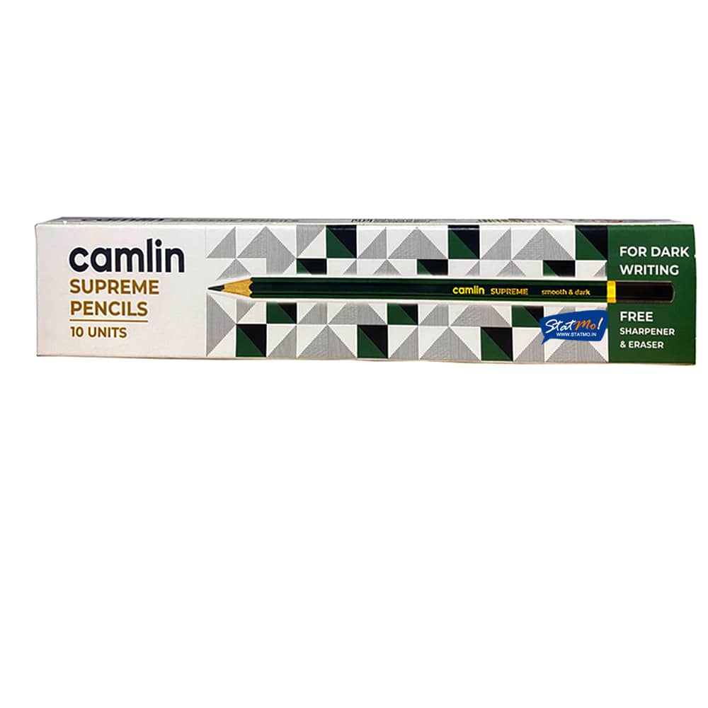 Camlin Supreme Pencils For Smooth & Dark Writing (Pack Of 10)