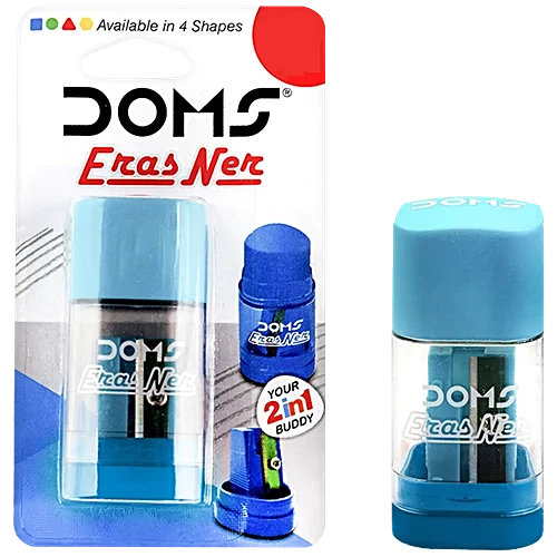 Doms ErasNer Eraser + Sharpner Blister Pack 