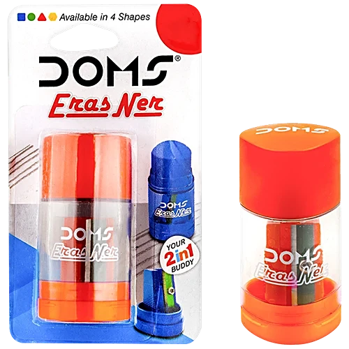 Doms ErasNer Eraser + Sharpner Blister Pack 