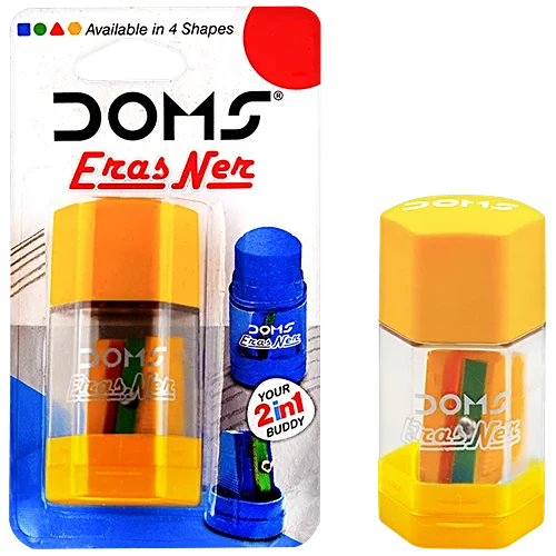 Doms ErasNer Eraser + Sharpner Blister Pack 
