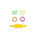 Camlin Modelling Clay Assorted 12 Shades (200gm) With Roller Pin & Moulds 