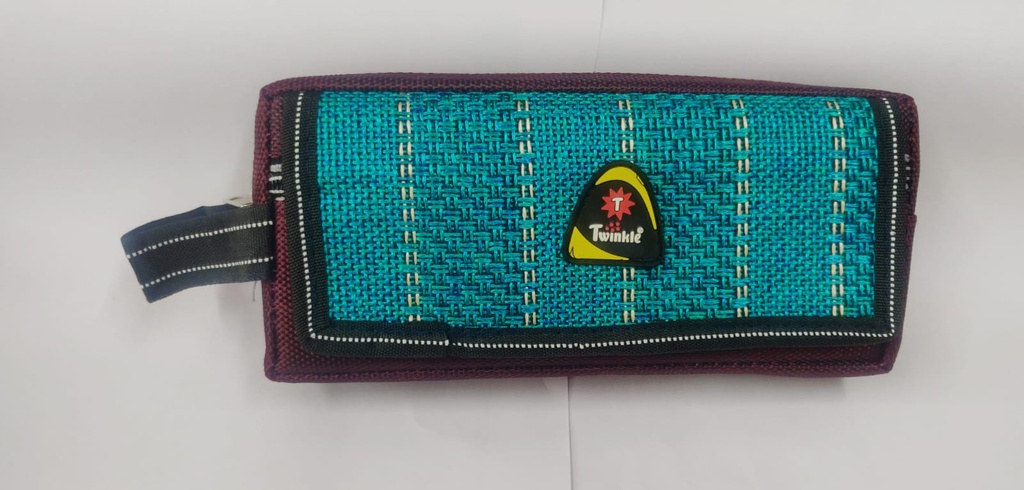 Pencil Pouch High Quality Three Pocket With Outer Flap With Handle