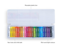 Camel Oil Pastels 25 Shades with Reusable Plastic Box
