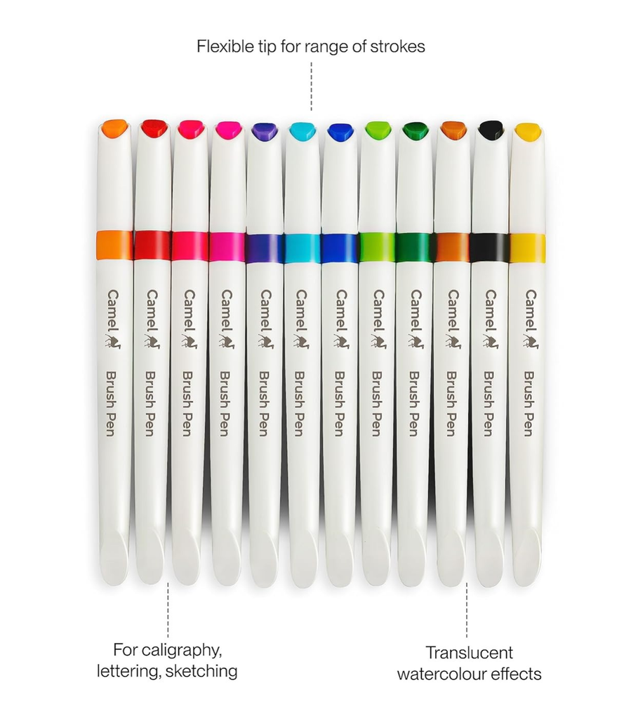 Camel Brush Pens 12 Shades