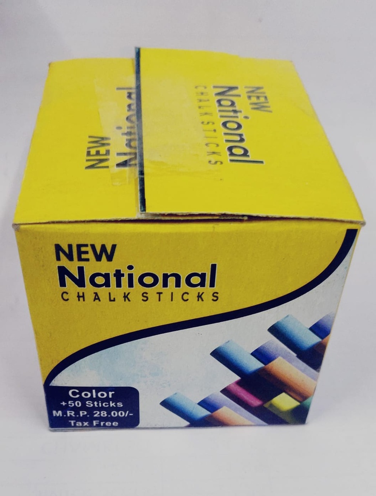 National Dustless Colour Chalk (Pack Of 50)