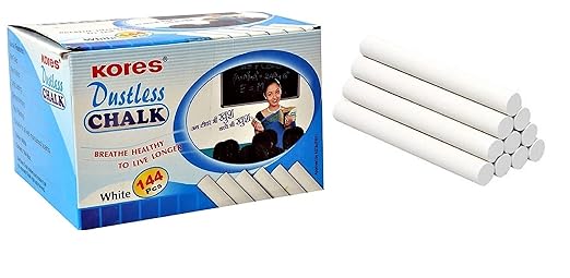 Kores Dustless Chalk White (Pack Of 144)