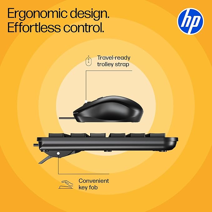 HP KM120 Wired Keyboard & Mouse Combo Pack