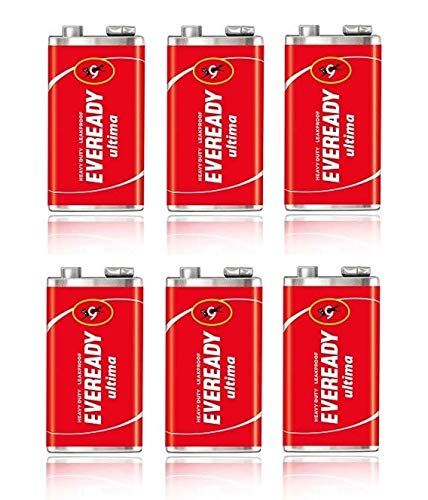 Eveready Red 9 Volt 1216 Heavy Duty Battery (Pack Of 6)