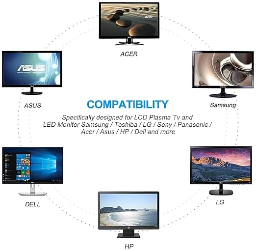 Power Cable (1.5 Meter)  For PC/ Desktop Computer/ Monitor/ SMPS/ TV/ Printer/ Power Supply