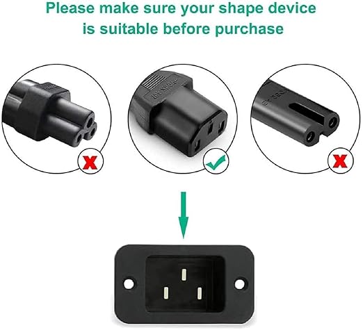 Power Cable (1.5 Meter)  For PC/ Desktop Computer/ Monitor/ SMPS/ TV/ Printer/ Power Supply