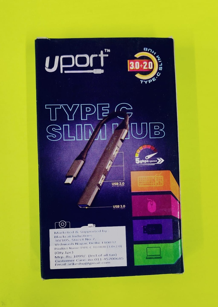 UPORT USB Hub (Type C Slim Hub) USB 3.0+2.0 (4-in-1)