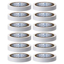 Kansuee Double Sided Tissue Tape 0.5 Inch 12mm x 20mtr (Pack Of 24)