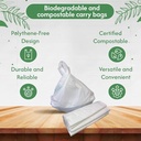 Eco Friendly Handle Bag 13x16 Inch White Colour 1 Kg (Polythene Free)