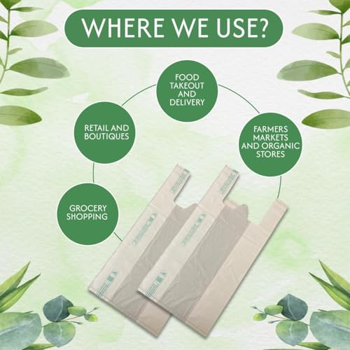 Eco Friendly Handle Bag 13x16 Inch White Colour 1 Kg (Polythene Free)