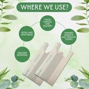 Eco Friendly Handle Bag 13x16 Inch White Colour 1 Kg (Polythene Free)