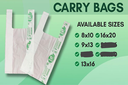 Eco Friendly Handle Bag 13x16 Inch White Colour 1 Kg (Polythene Free)