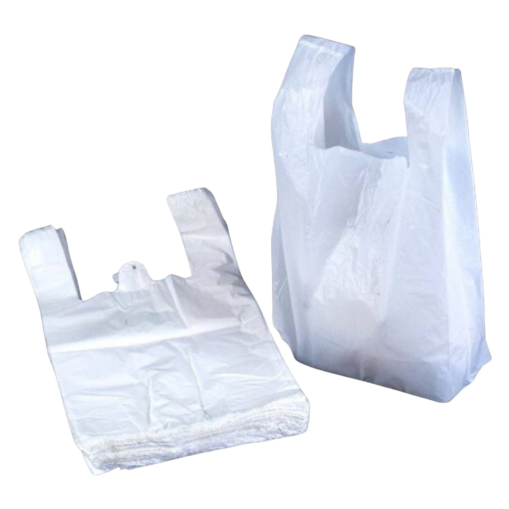 Plastic Milky White Handle Bag 8x10 1 Kg