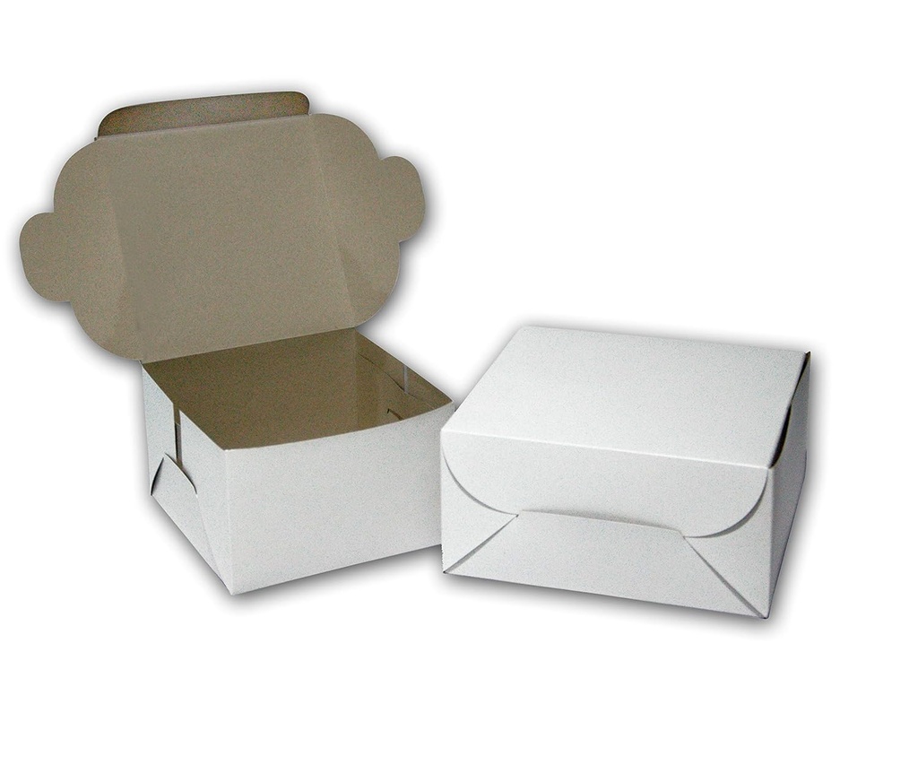 Cake Box Duplex White 7x7x4 Inch (Pack Of 100)