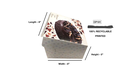 Cake Box Multi Printed Size 8x8x5 Inch For 500gm Cake (Pack Of 50)