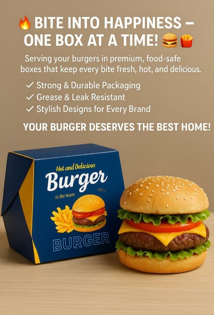 Burger Box 5x5x3 Inch (Pack Of 100)