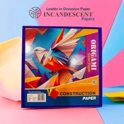 Origami Construction Paper Fluorescent Mix Color (Pack of 20)