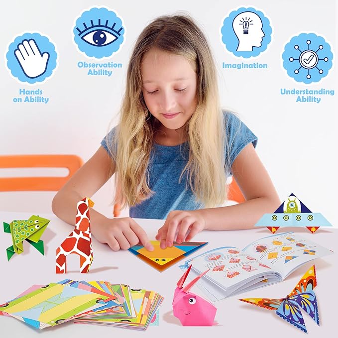 Origami Construction Paper Fluorescent Mix Color (Pack of 20)