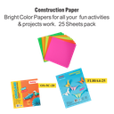 Origami Construction Pastel Craft Paper Mix Color (Pack of 20)
