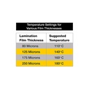 Lamination Pouch Film 65x95mm 250 Micron (Pack Of 100)