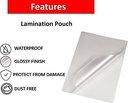 Lamination Pouch Film 65x95mm 250 Micron (Pack Of 100)