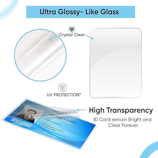 Lamination Pouch Film 85x110mm 250 Micron (Pack Of 100)