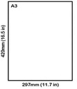 A3 Ivory Sheet 210 Gsm White Colour (Pack Of 20)