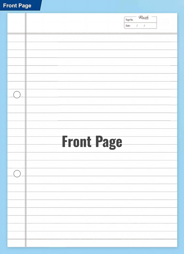 Project Paper A4 One Side Ruled Paper (Pack of 100)