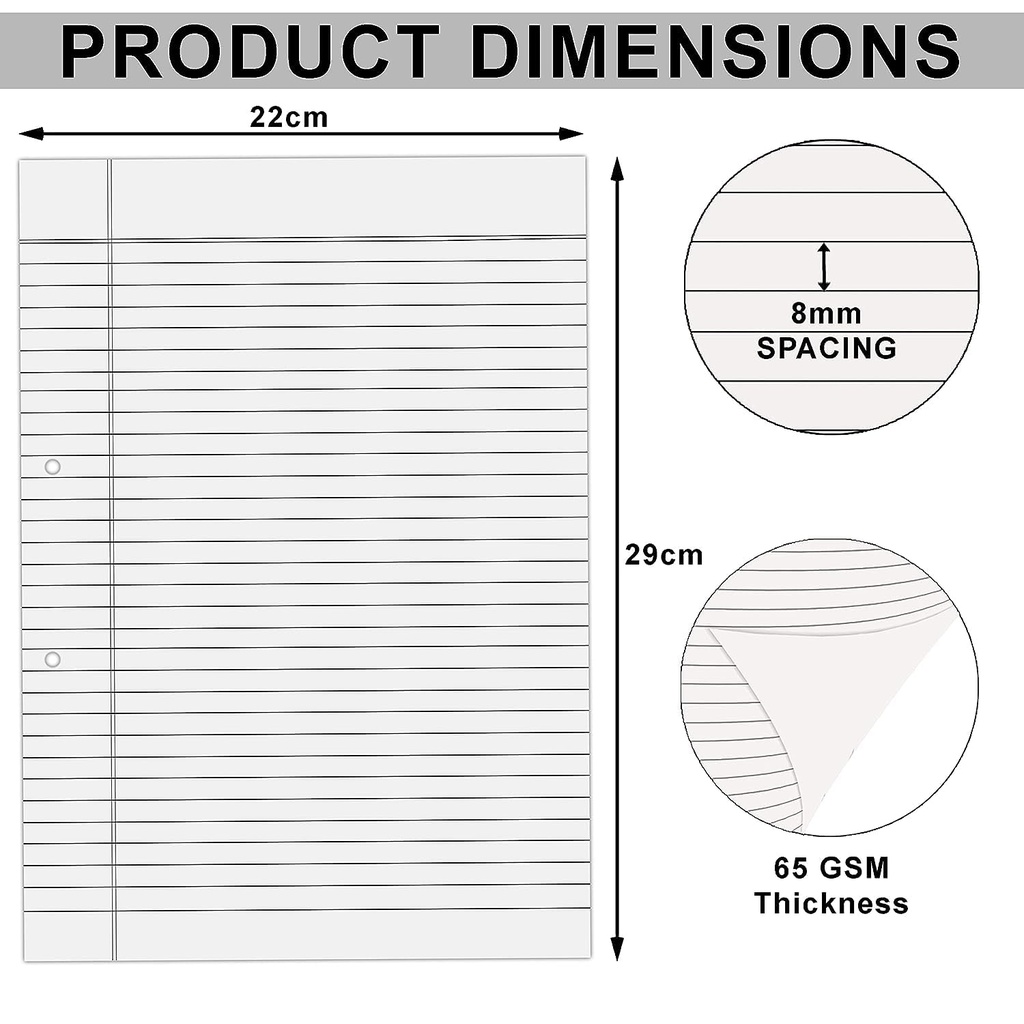 Project Paper A4 One Side Ruled Paper (Pack of 100)