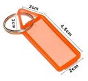 Kebica Plastic Key Ring (Pack Of 50) (Keychain With Name Label Key Tags)