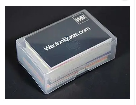 Plastic Transparent Visiting Card Holder Box (Pack Of 20)