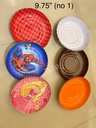 Paper Plates (No.1) 9.75 Inch Round Multi Print Laminate (Pack Of 25)