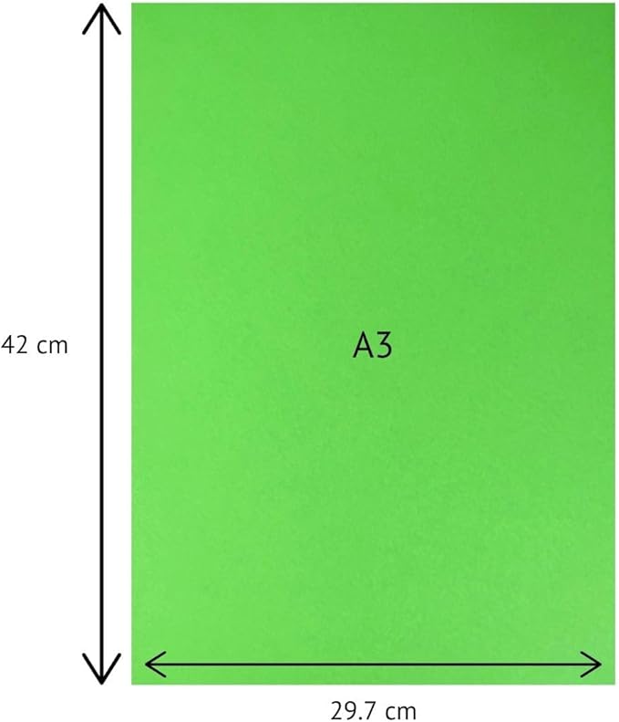 Pastel Paper Light Green Colour A3 Size 160 Gsm (Pack Of 20)