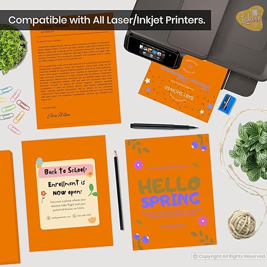 Pastel Colour Paper A3 Size 160 Gsm Dark Orange Colour Double Sided (Pack Of 20)