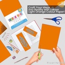 Pastel Colour Paper A3 Size 160 Gsm Dark Orange Colour Double Sided (Pack Of 20)