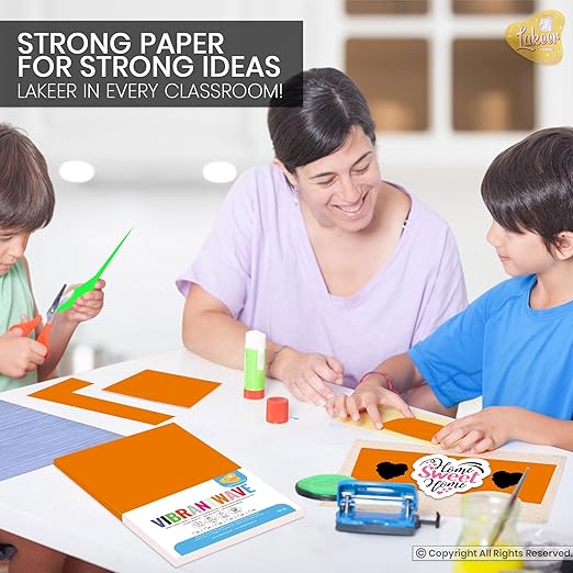 Pastel Colour Paper A3 Size 160 Gsm Dark Orange Colour Double Sided (Pack Of 20)