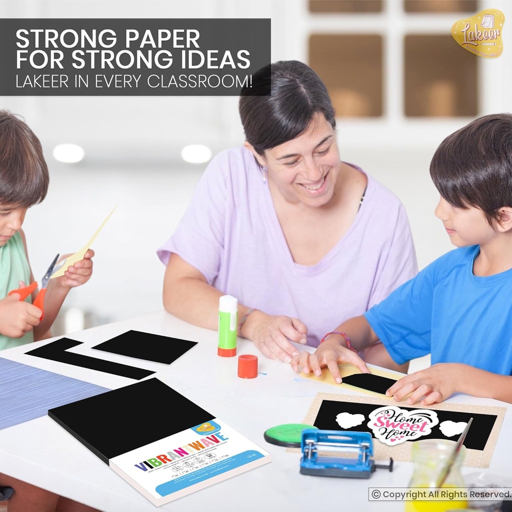 Pastel Colour Paper A3 Size 160 Gsm Black Colour Double Sided (Pack Of 20)