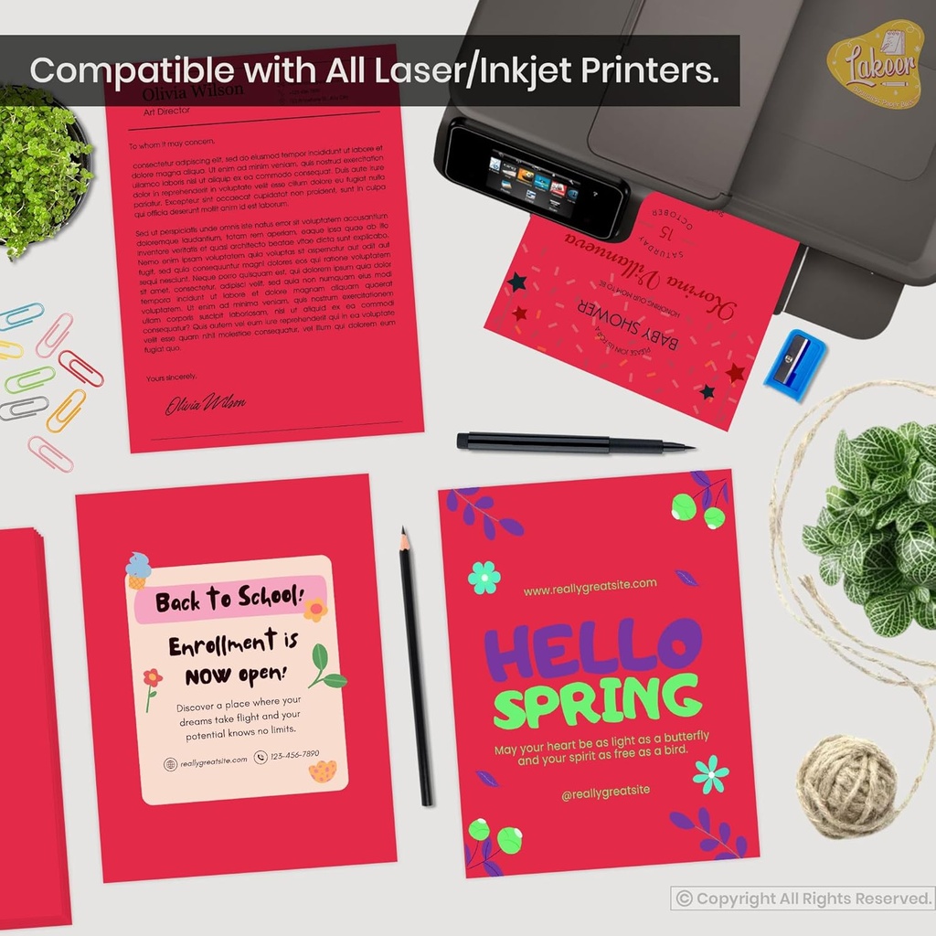 Pastel Colour Paper A3 Size 160 Gsm Red Colour Double Sided (Pack Of 20)