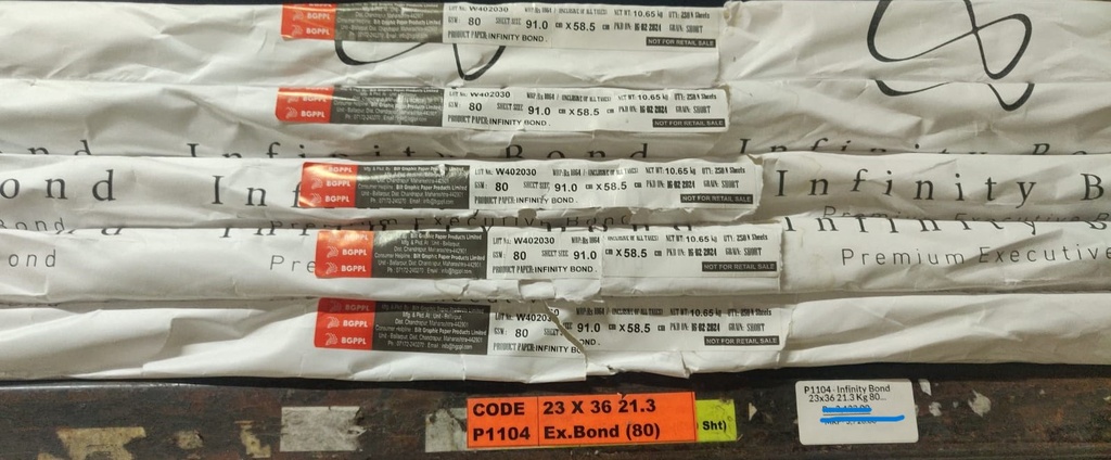 Ballarpur Infinity Bond 23x36 21.3 Kg/80 Gsm (1 Ream/500 Sheet)