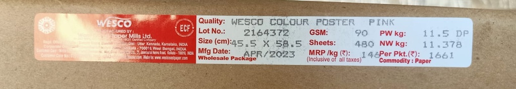 Westcoast Title 18x23 -11.5 Kg 90 Gsm 480 Sheet Price & Package ( Westcoast Paper )