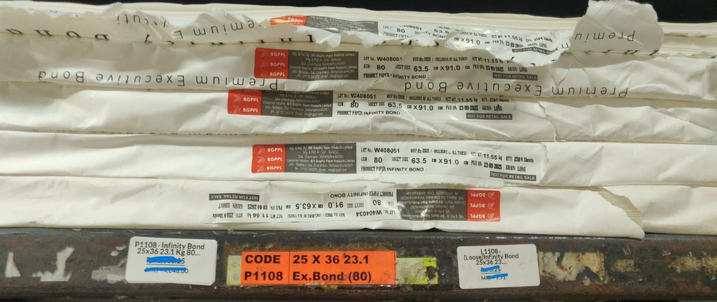 Ballarpur Infinity Bond 25x36 23.1 Kg 80 Gsm (1 Ream/500 Sheet)