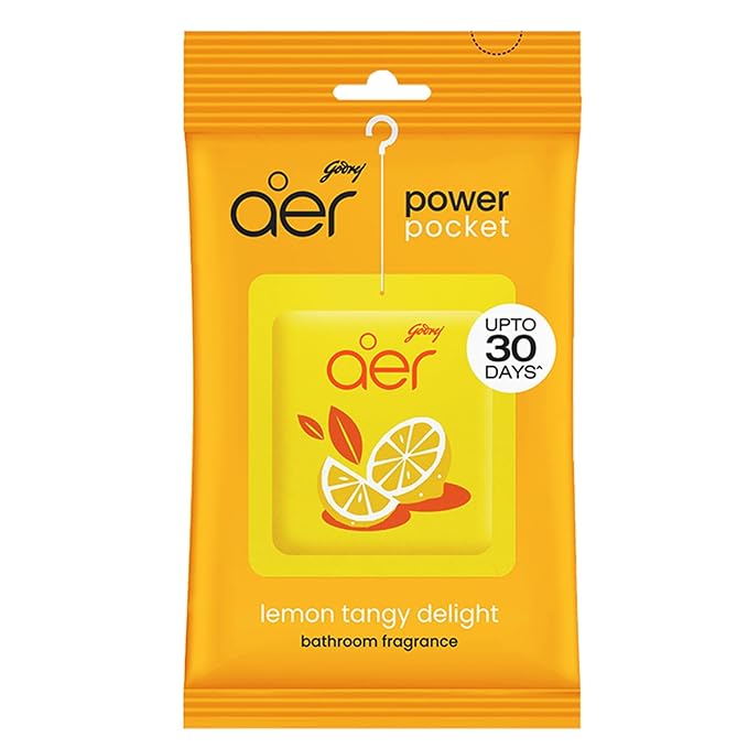 Godrej Aer Power Pocket Lemon Tangy Delight 10g (Air Freshener Pouch) 