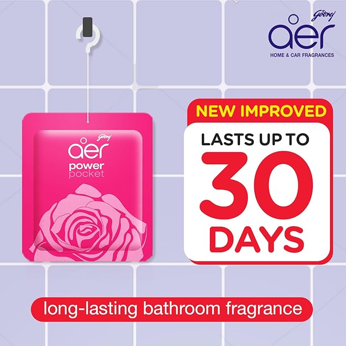 Godrej Aer Power Pocket Rose Fresh Blossom 10g (Air Freshener Pouch)