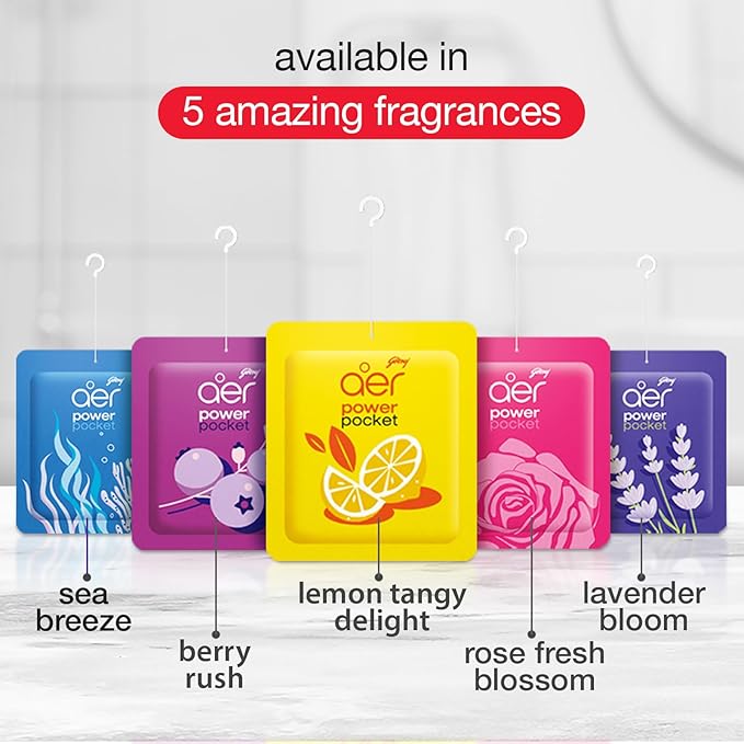 Godrej Aer Power Pocket Rose Fresh Blossom 10g (Air Freshener Pouch)
